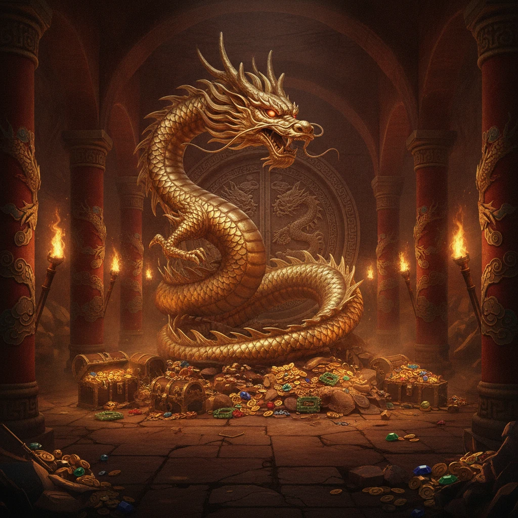 The Tomb: Dragon Emperor's Treasure social casino game cover