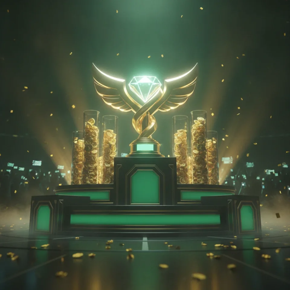 Social casino tournament trophy and virtual prizes